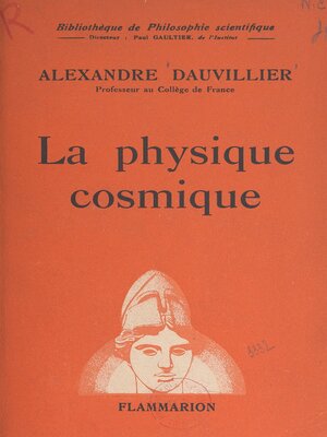 cover image of La physique cosmique